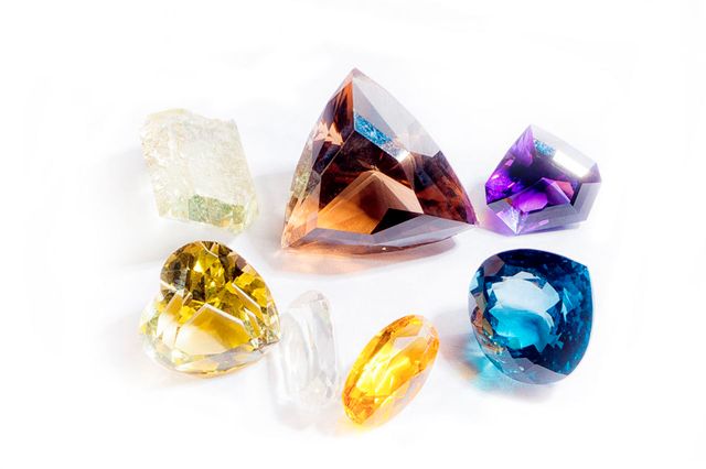 precious stones of multiple colors