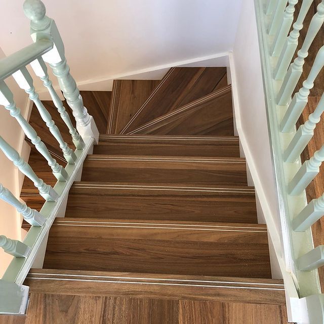 Wood Stairs with White Handrails — Chadstone, Vic — Eliza Flooring
