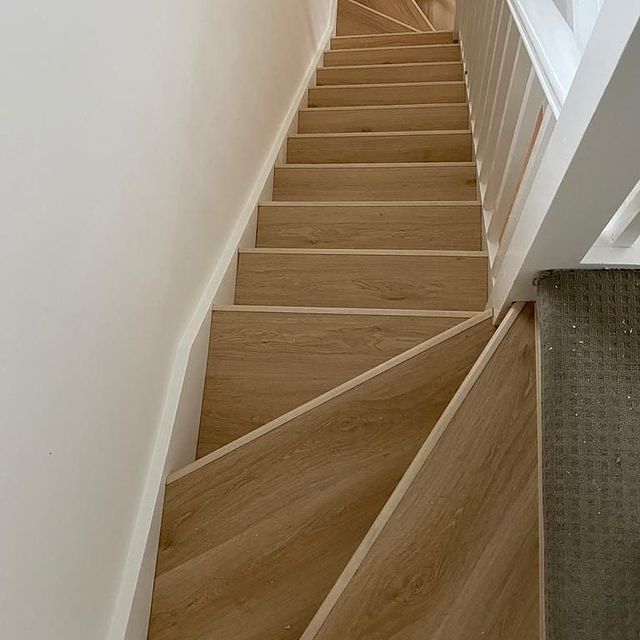 Wood Stairs Captured Form Above — Chadstone, Vic — Eliza Flooring