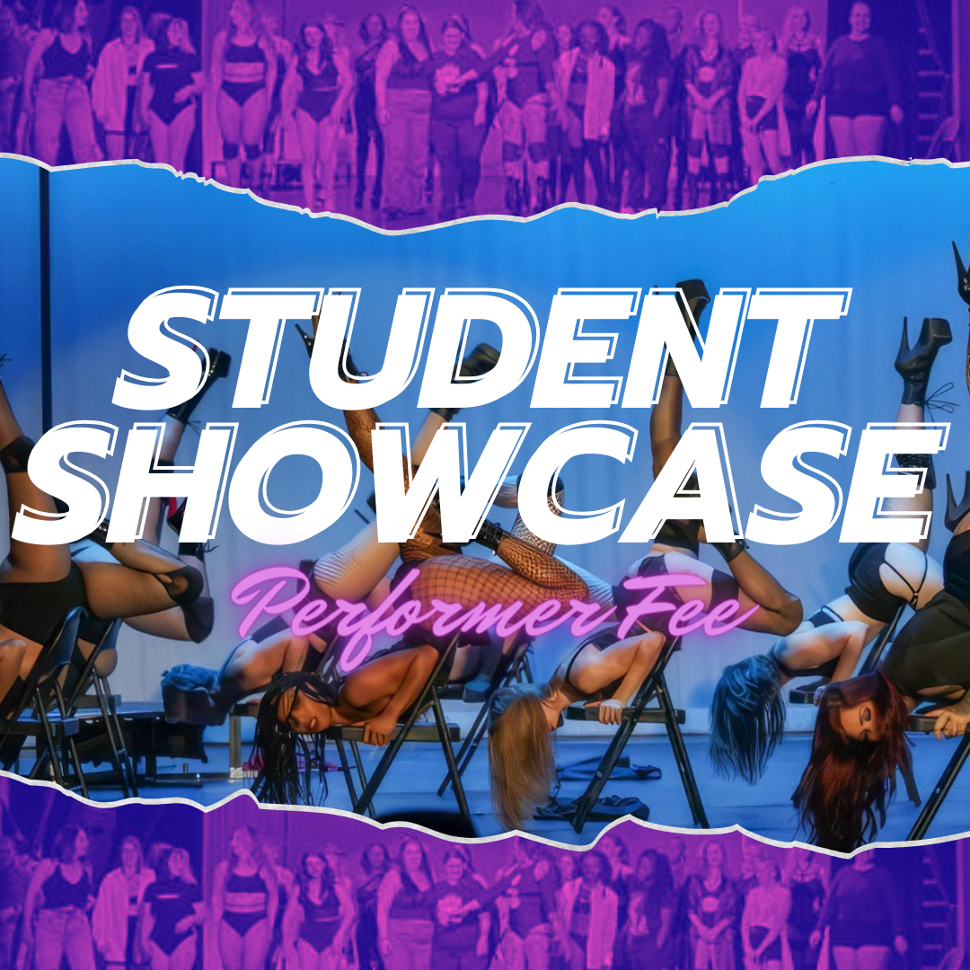 A poster for a student showcase performer fee