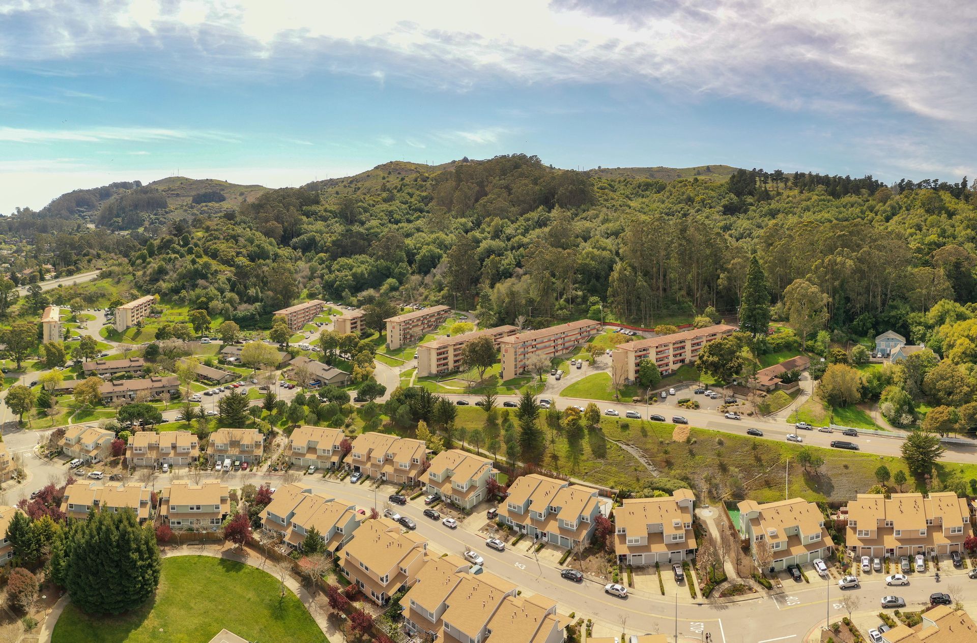 Ariel view of Golden Gate Village