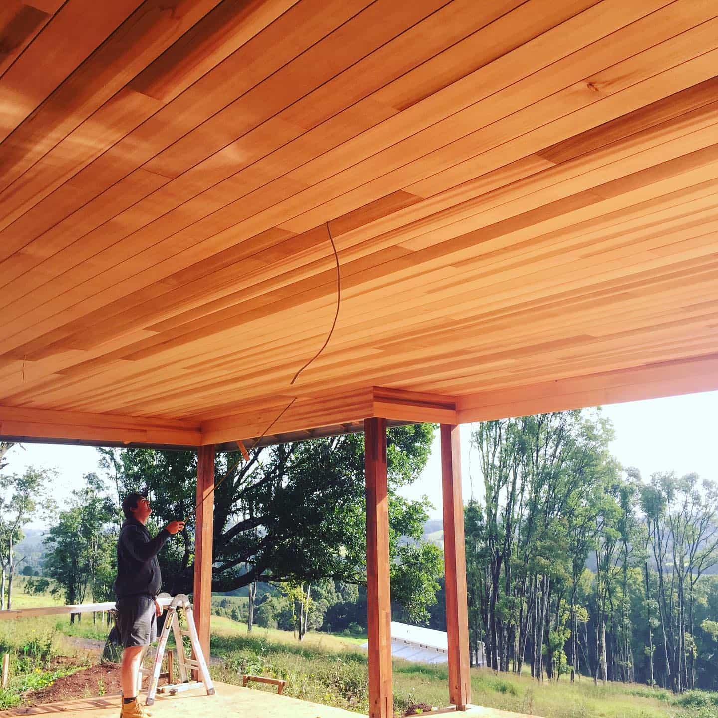 Nice Wood Wall Ceiling Extension — Home Renovation in Lennox Head, NSW