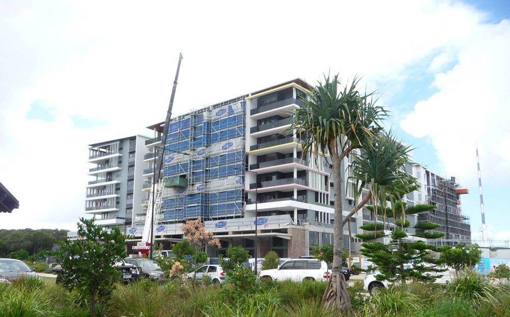 A Cranes In High-rise Construction Projects Site
