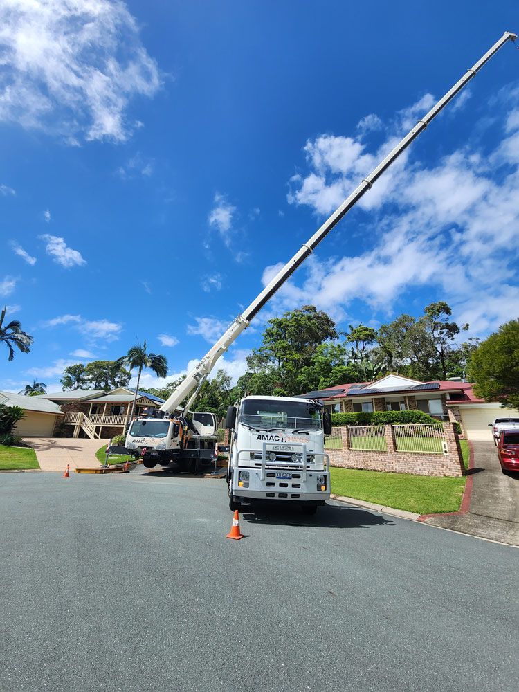 Crane Trucks in The Neighborhood