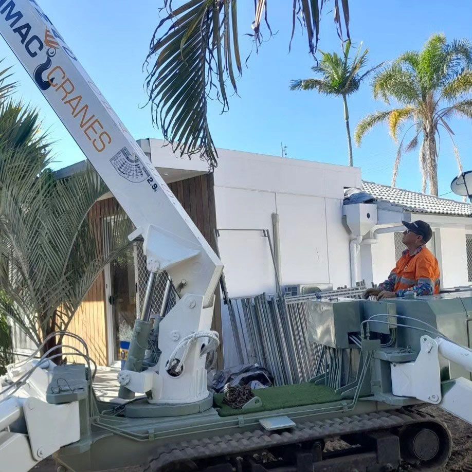 Man Operating a Mobile Crane