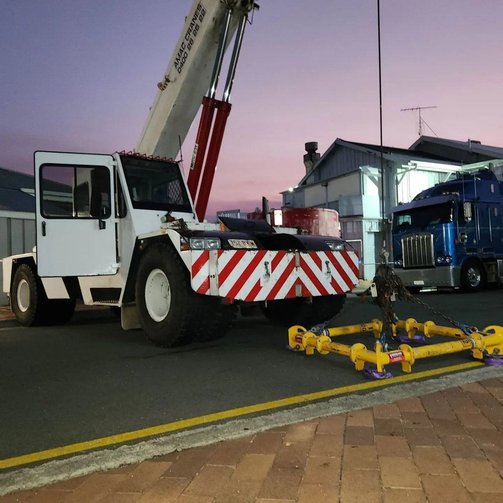 Mobile Crane in A Construction Site