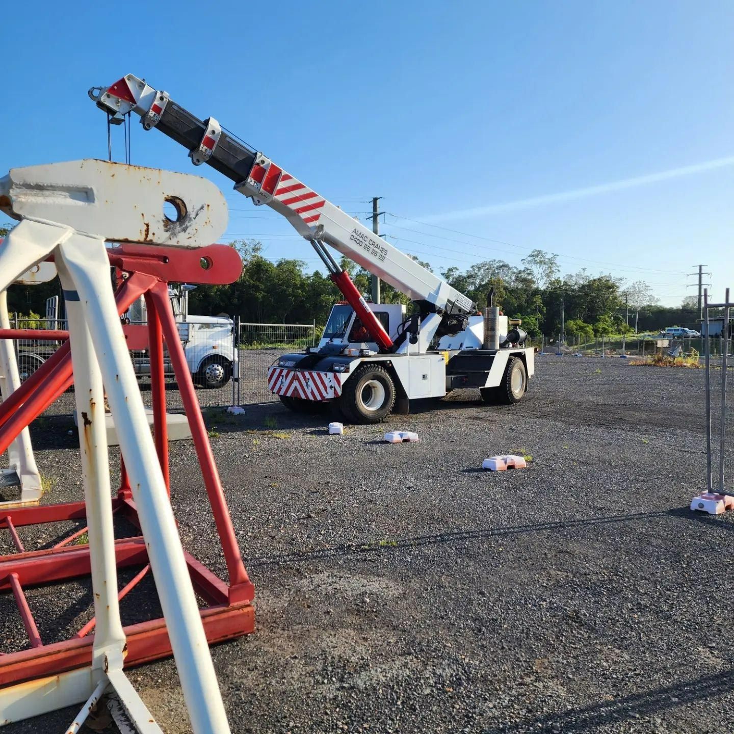 White Mobile Crane