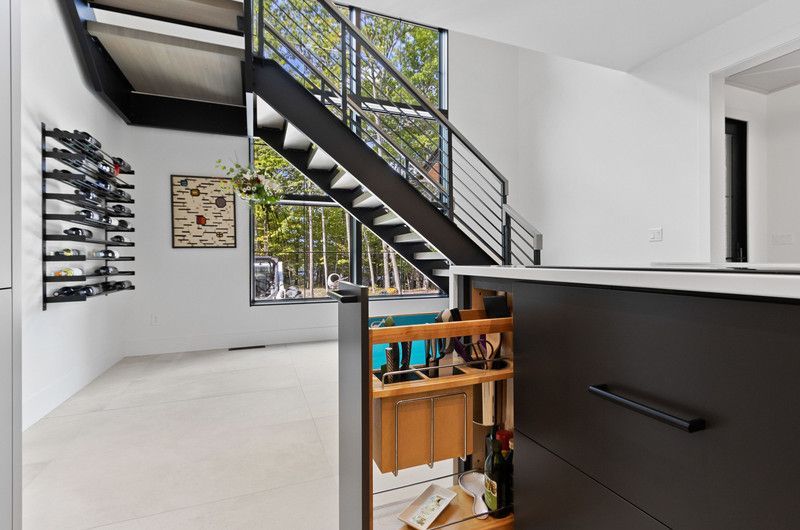 custom steps designed by Becks Quality Cabinets