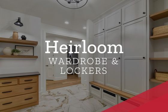 Heirloom cabinets for wardrobe and lockers