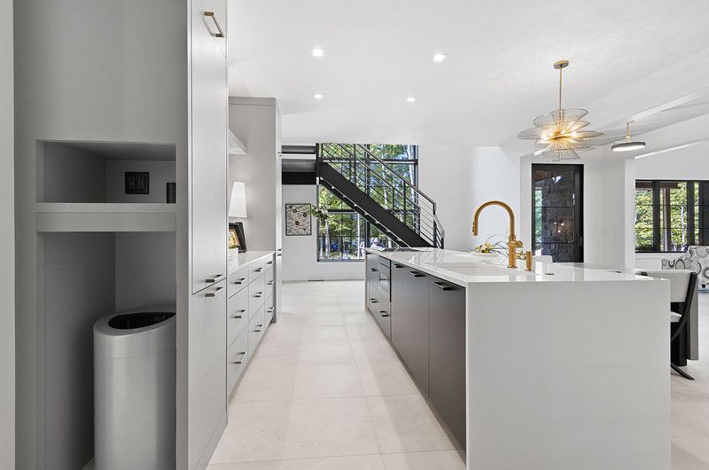custom cabinets in kitchen area