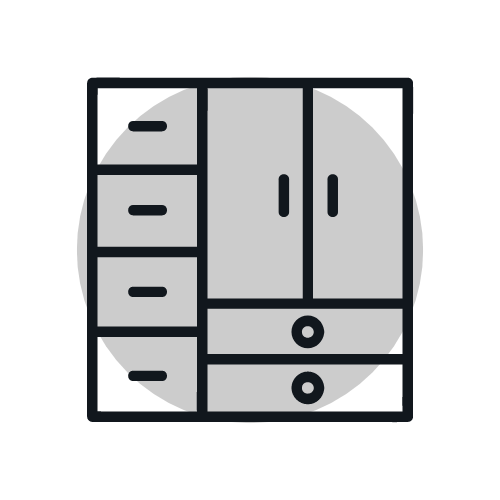 Wardrobe and lockers icon