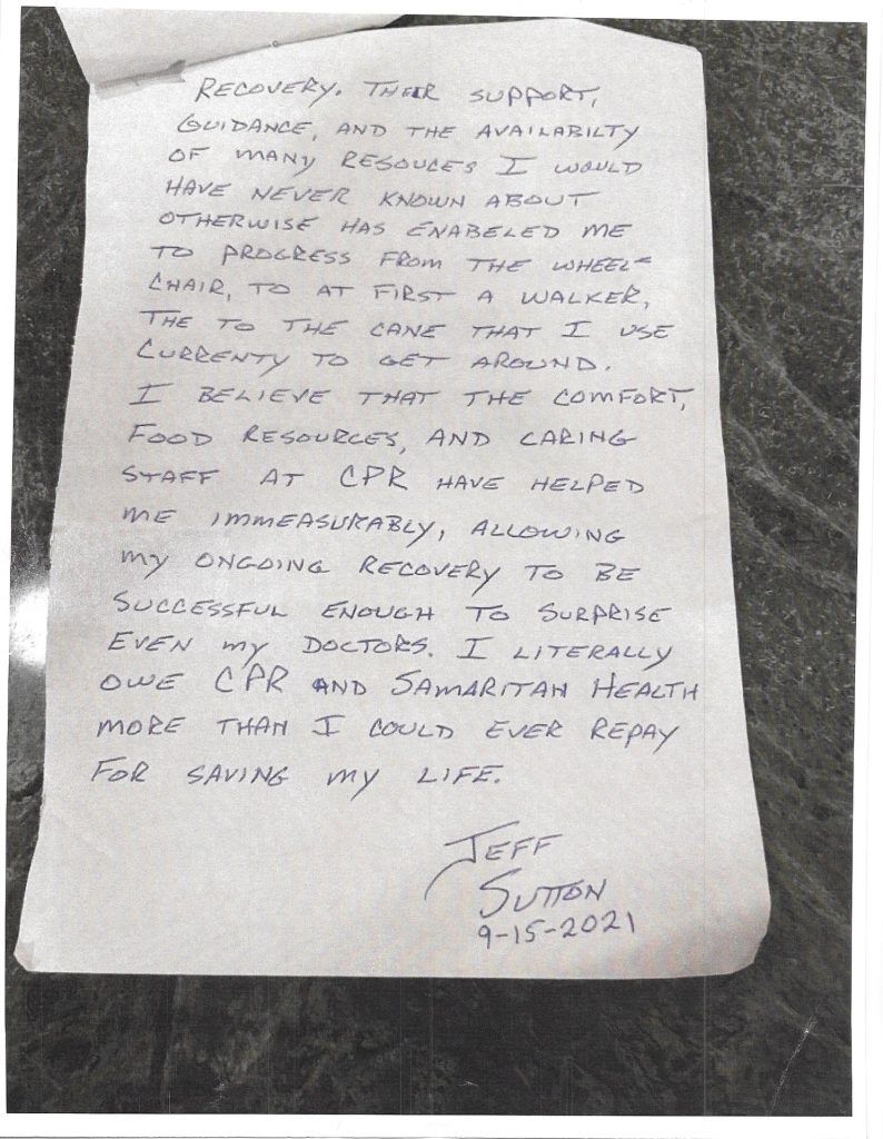 Handwritten letter on aged paper. Signed 