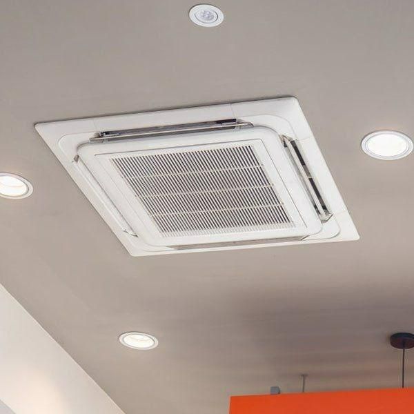 A Square Air Conditioner Is Mounted To The Ceiling Of A Room — Jervis Bay Airconditioning In Berry, NSW