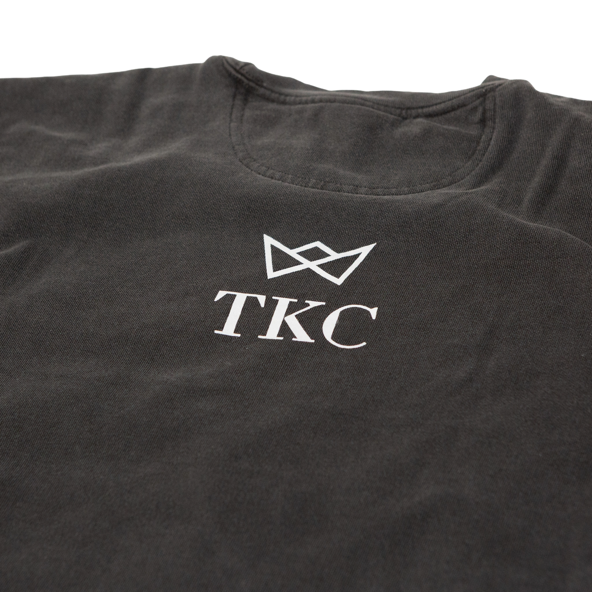 Black sweatshirt with a skyline graphic and text