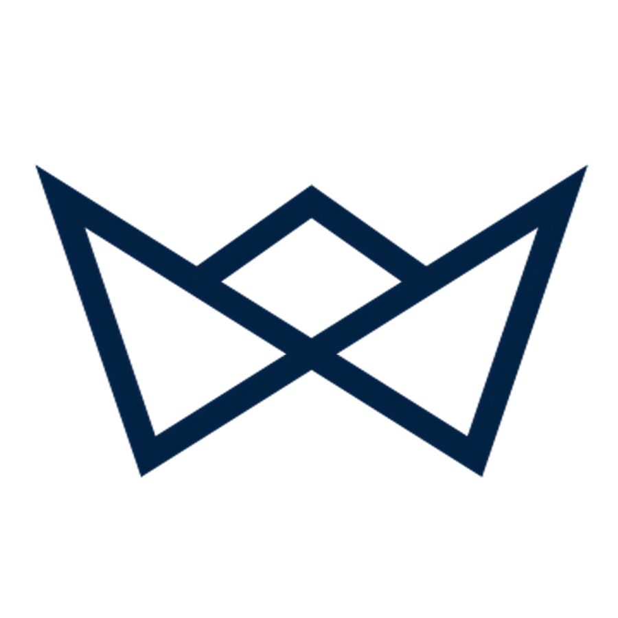 The Kentucky Castle crown logo, in navy blue