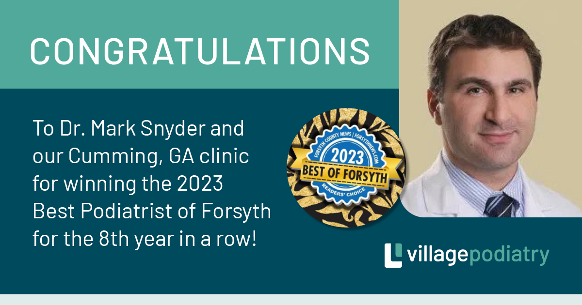 Snyder wins 2023 best podiatrist in forsyth