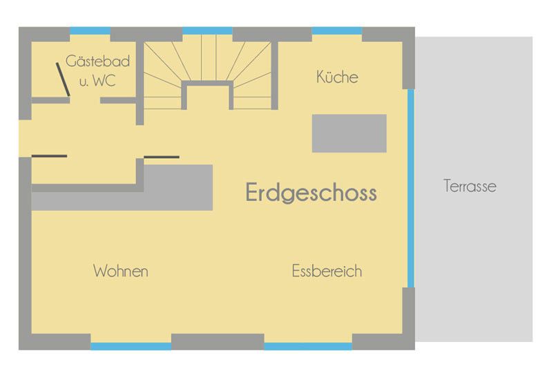 Grundriss Erdgeschoss Tegernsee Chalet