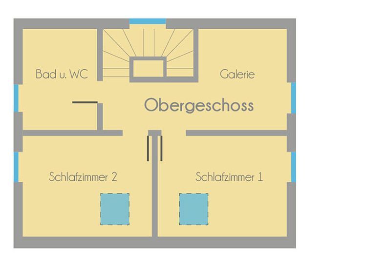 Grundriss Obergeschoss Tegernsee Chalet