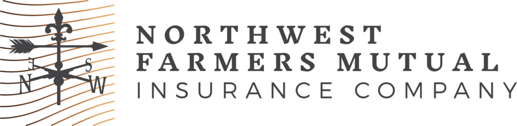 Logo for Northwest Farmers Mutual Insurance Company. Compass symbol next to text.