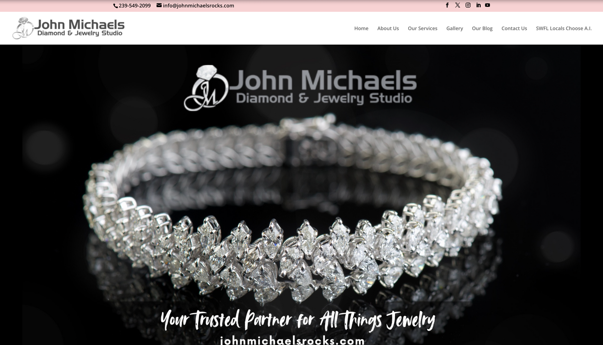 A website for john michaels diamond and jewelry studio