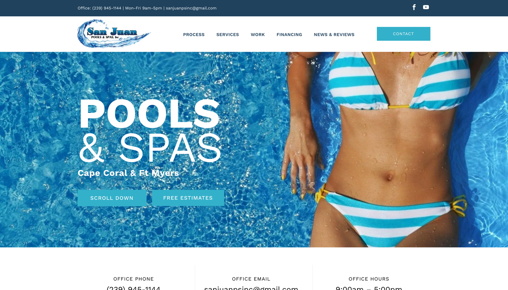 A woman in a bikini is floating on top of a swimming pool.