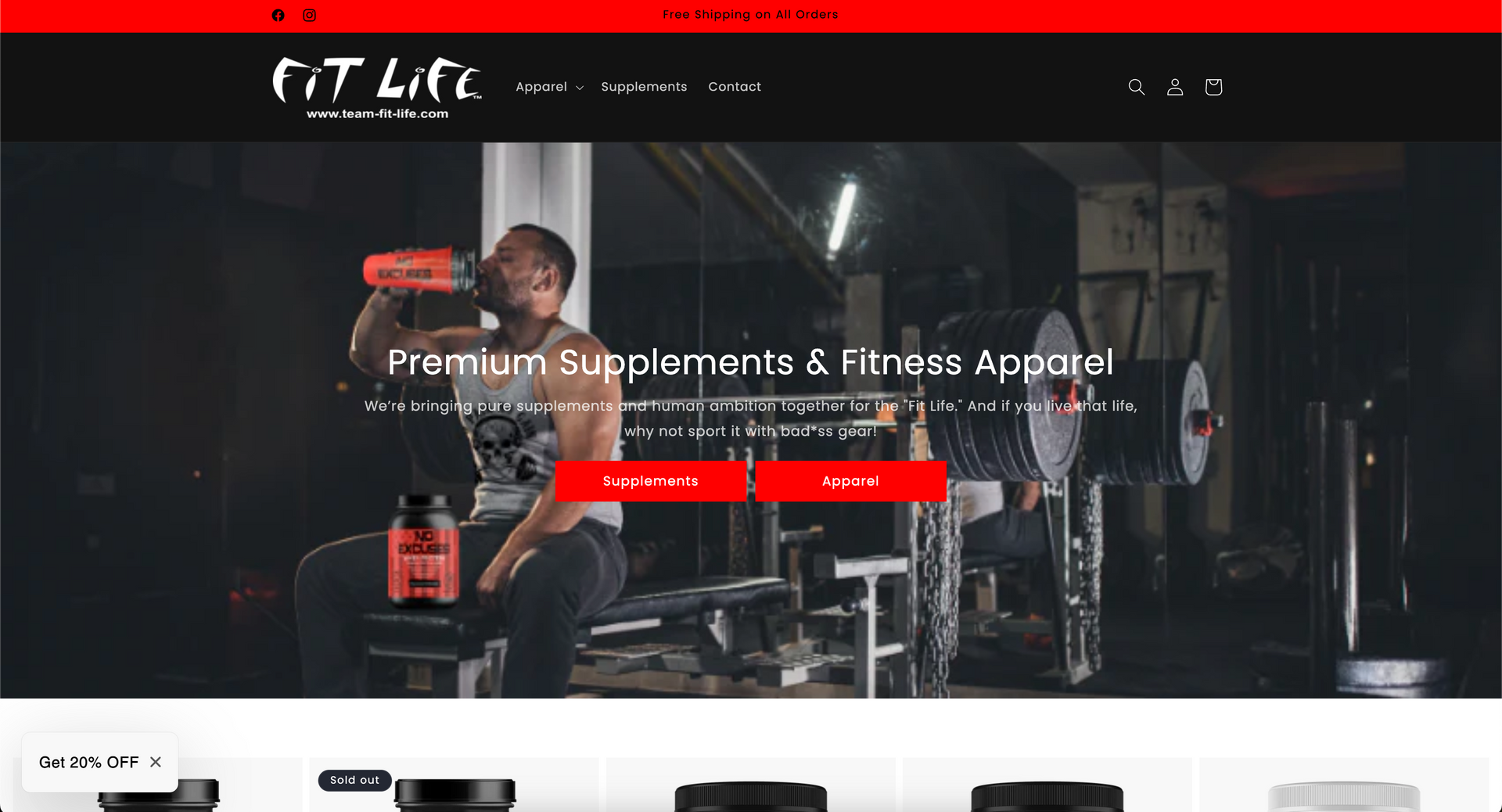 A man is sitting on a bench in a gym drinking from a bottle.