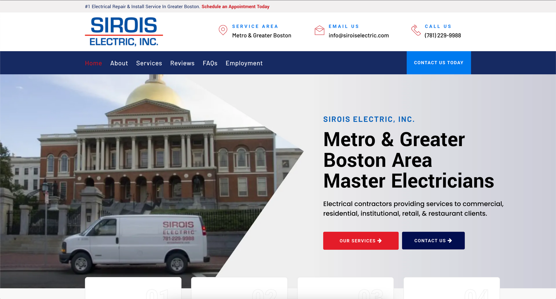 A website for metro and greater boston area master electricians