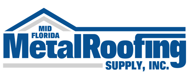 The logo for mid florida metal roofing supply inc.
