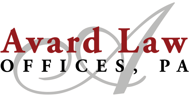 The logo for award law offices , pa is red and gray.