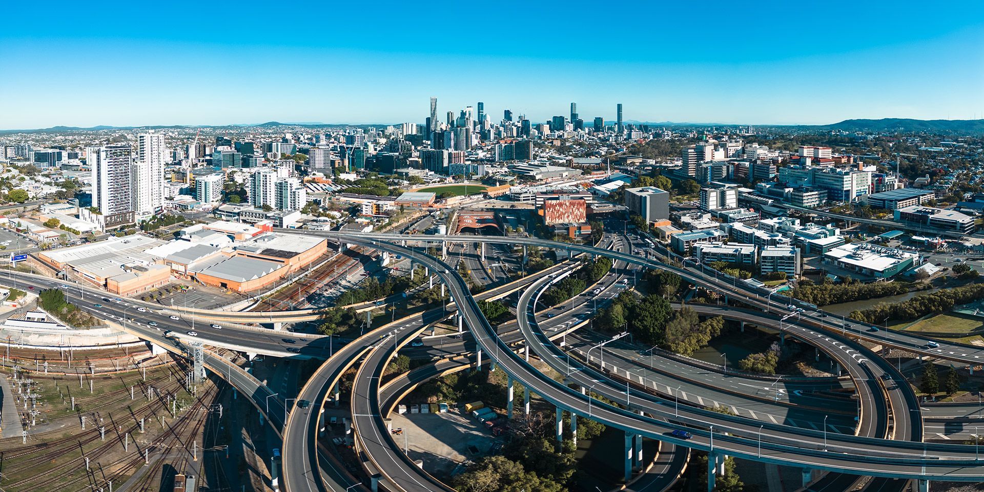 An Aerial View Of A Highway Intersection In A City — Mackay Septic Pumping In Bowen, QLD