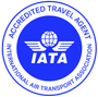 An accredited travel agent logo for the international air transport association