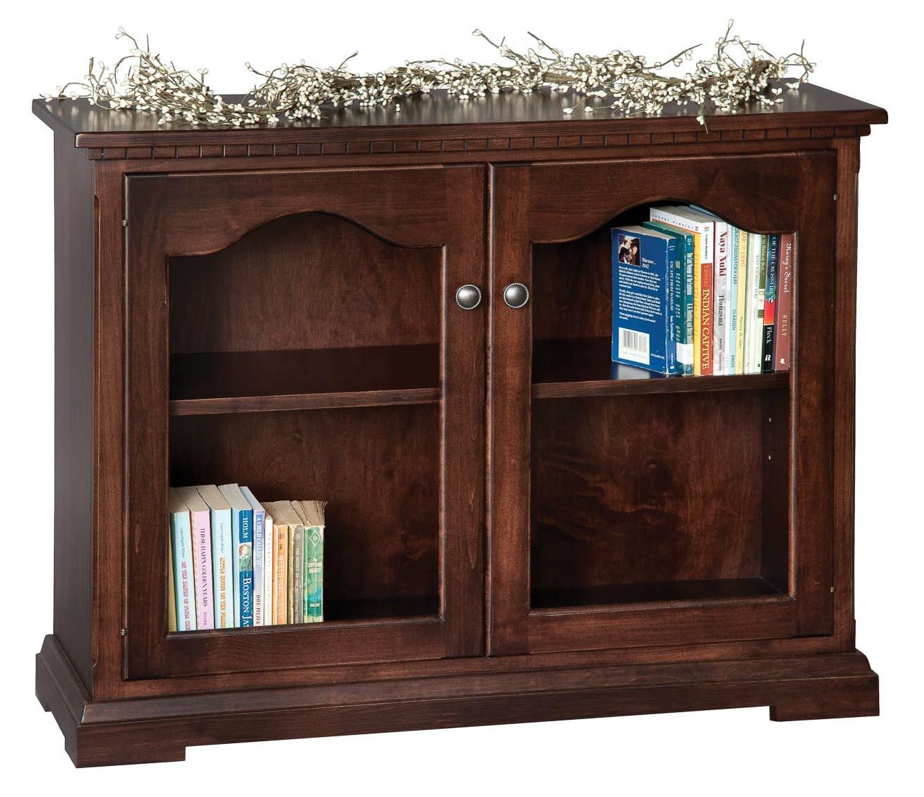 Double Door Scalloped Base Bookcase — Honey Brook, PA — Blue Ridge Furniture