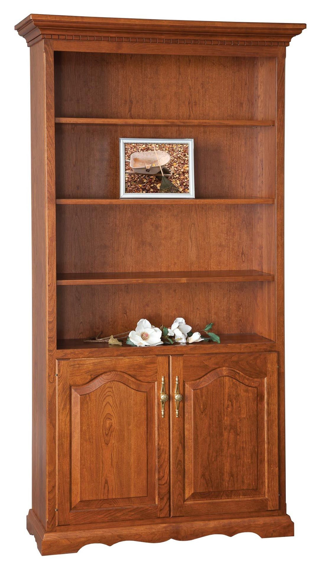 Scalloped Base Bookcase with Hutch — Honey Brook, PA — Blue Ridge Furniture