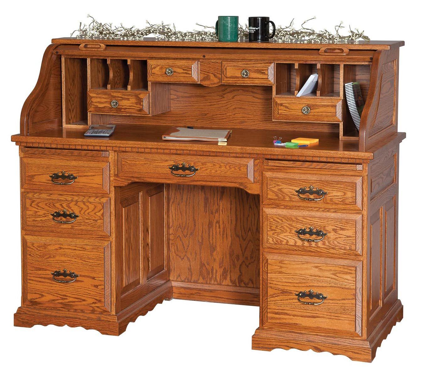 Scalloped Base Roll Top Desk — Honey Brook, PA — Blue Ridge Furniture