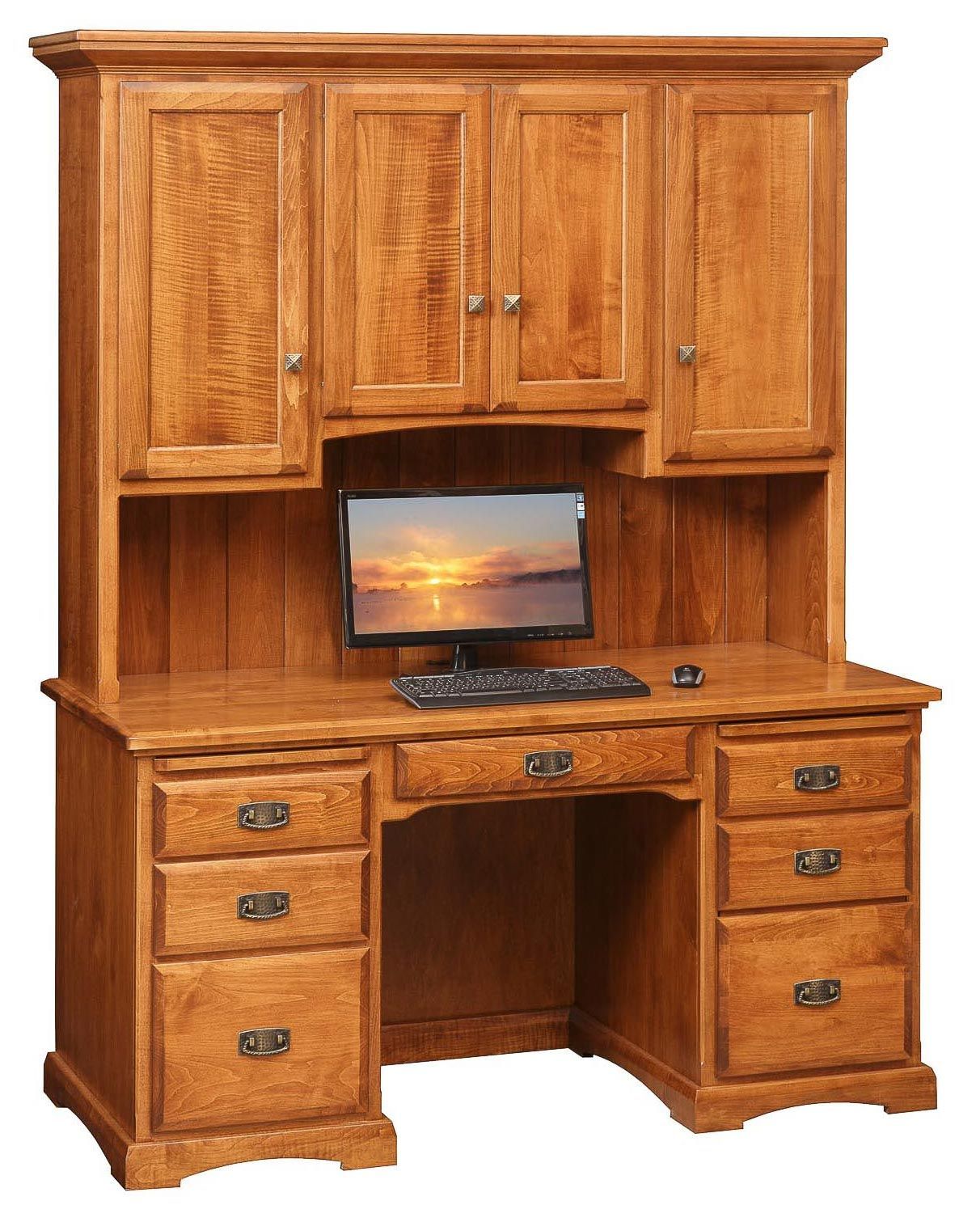 Mission Flat Top Desk with Hutch — Honey Brook, PA — Blue Ridge Furniture