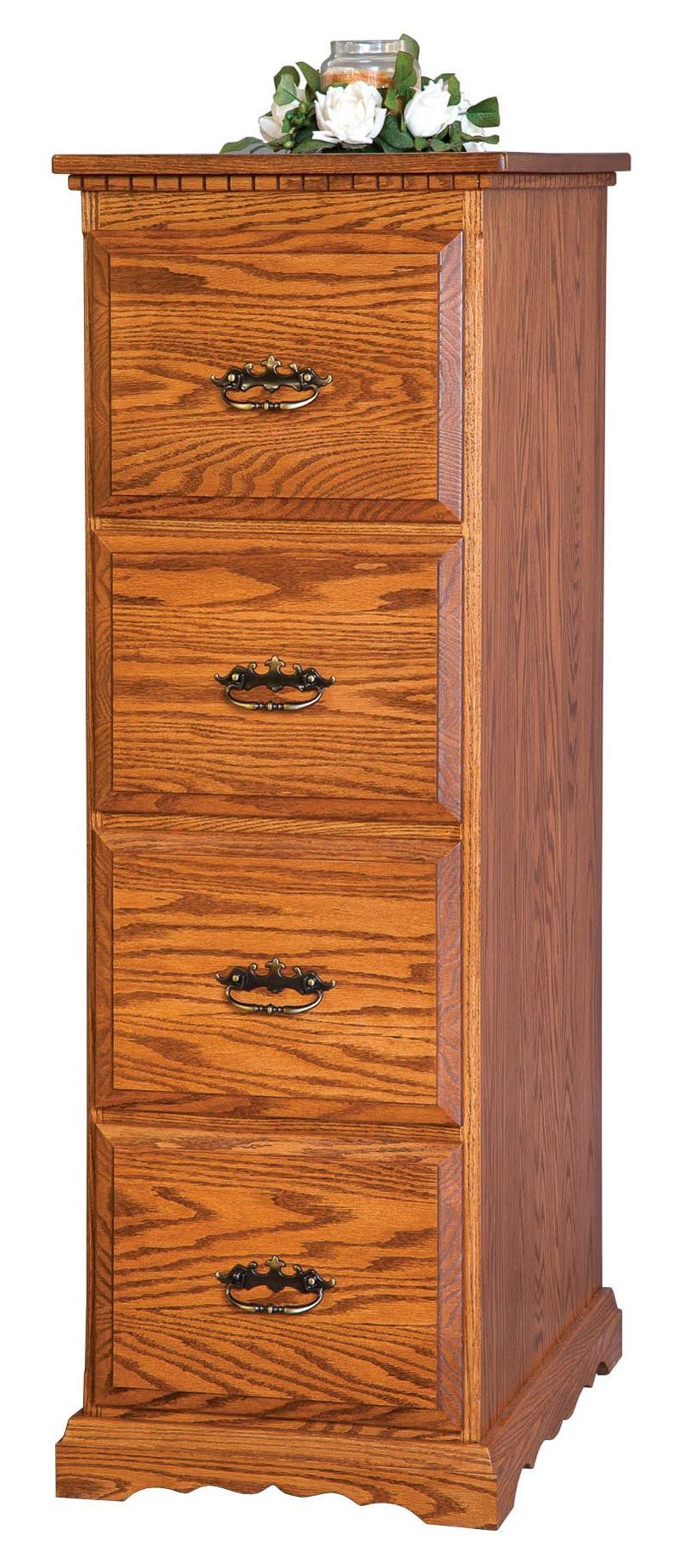 Four Drawer Scallop Based Filing Cabinet — Honey Brook, PA — Blue Ridge Furniture