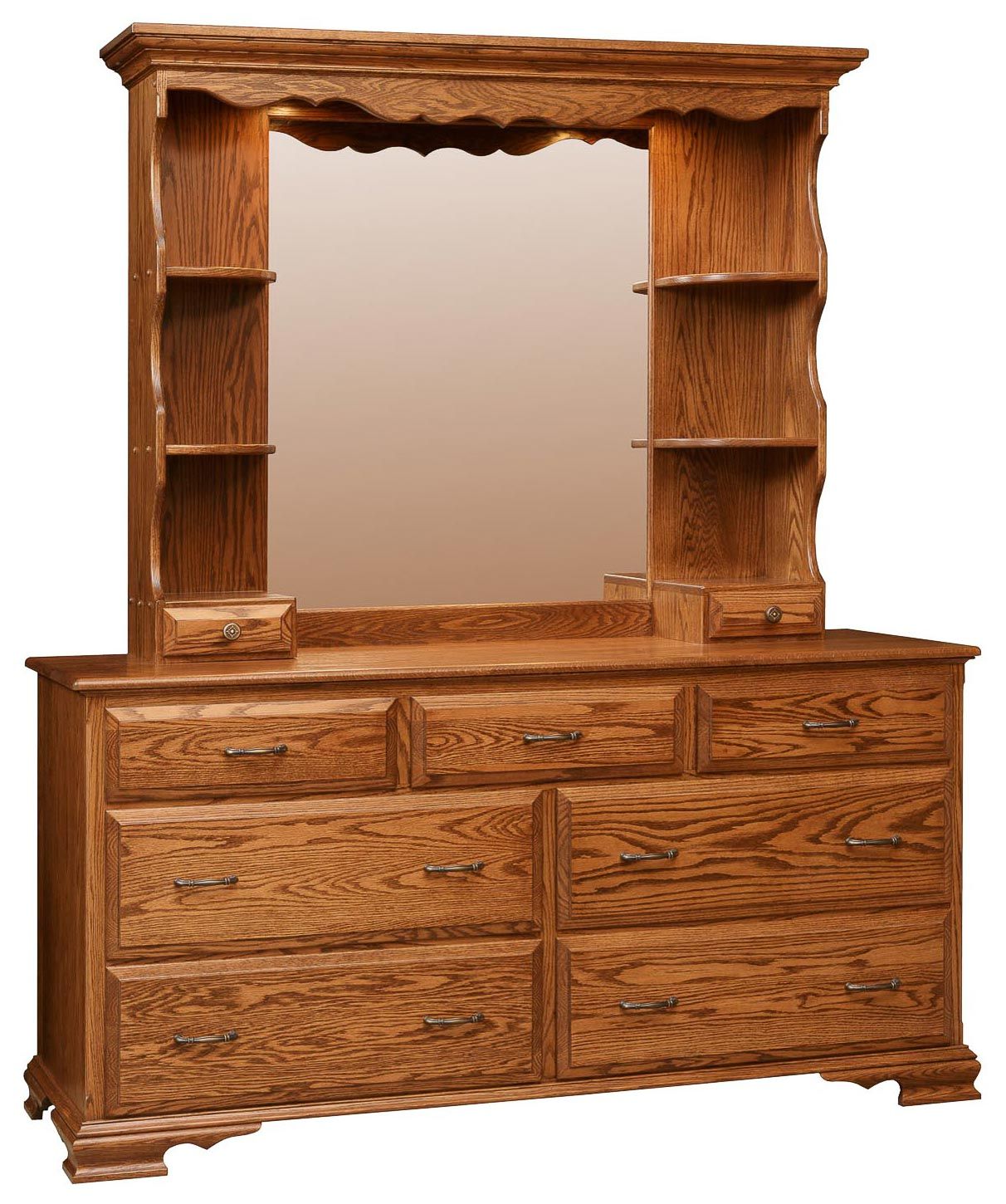 Fancy Base Dresser with Hutch & Mirror — Honey Brook, PA — Blue Ridge Furniture