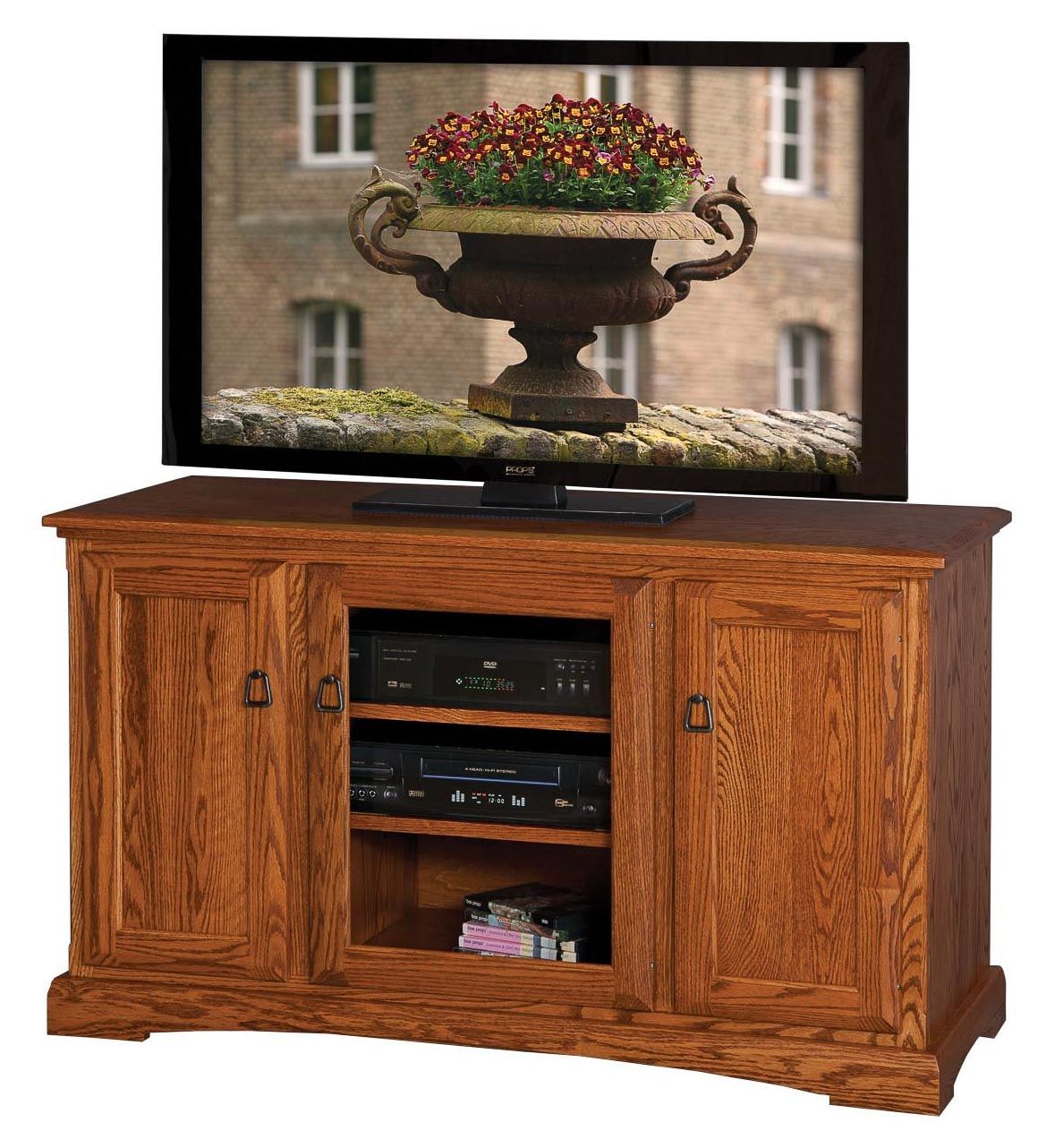 Three-Door Mission TV Console — Honey Brook, PA — Blue Ridge Furniture