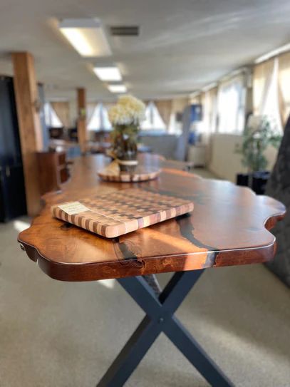 Wooden Table with a Cutting Board — Honey Brook, PA — Blue Ridge Furniture