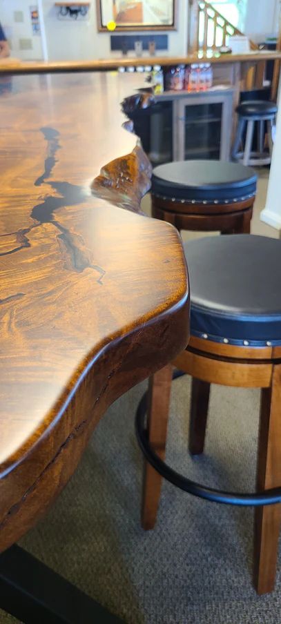 Wooden Table with Two Stools — Honey Brook, PA — Blue Ridge Furniture