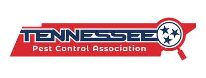 Logo for the Tennessee Pest Control Association, featuring the state flag design and the association's name.