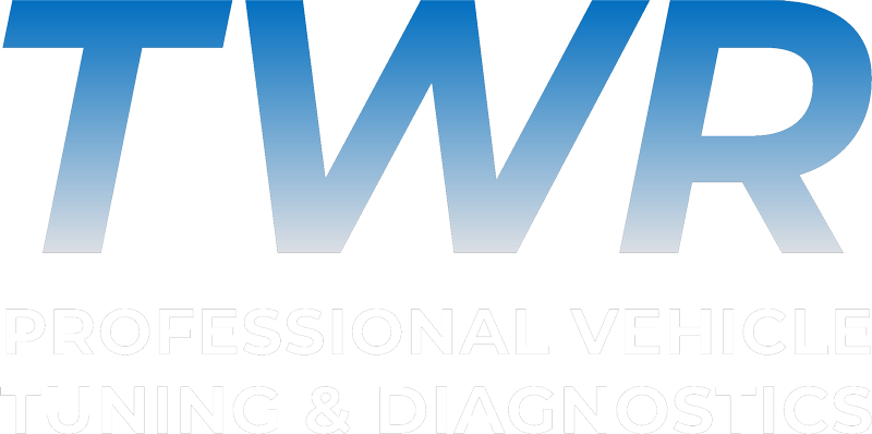 Blue gradient logo for TWR Professional Vehicle Tuning & Diagnostics.