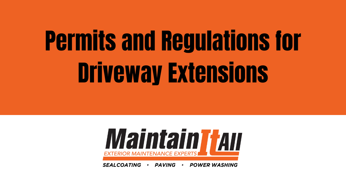 A sign that says permits and regulations for driveway extensions