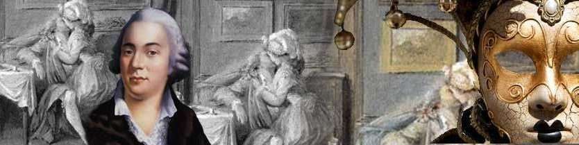 A collage featuring a man’s portrait against a monochrome interior scene and a detailed golden Venetian mask.