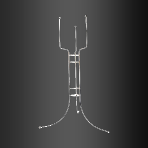 Un dibujo de una escalera sobre un fondo negro