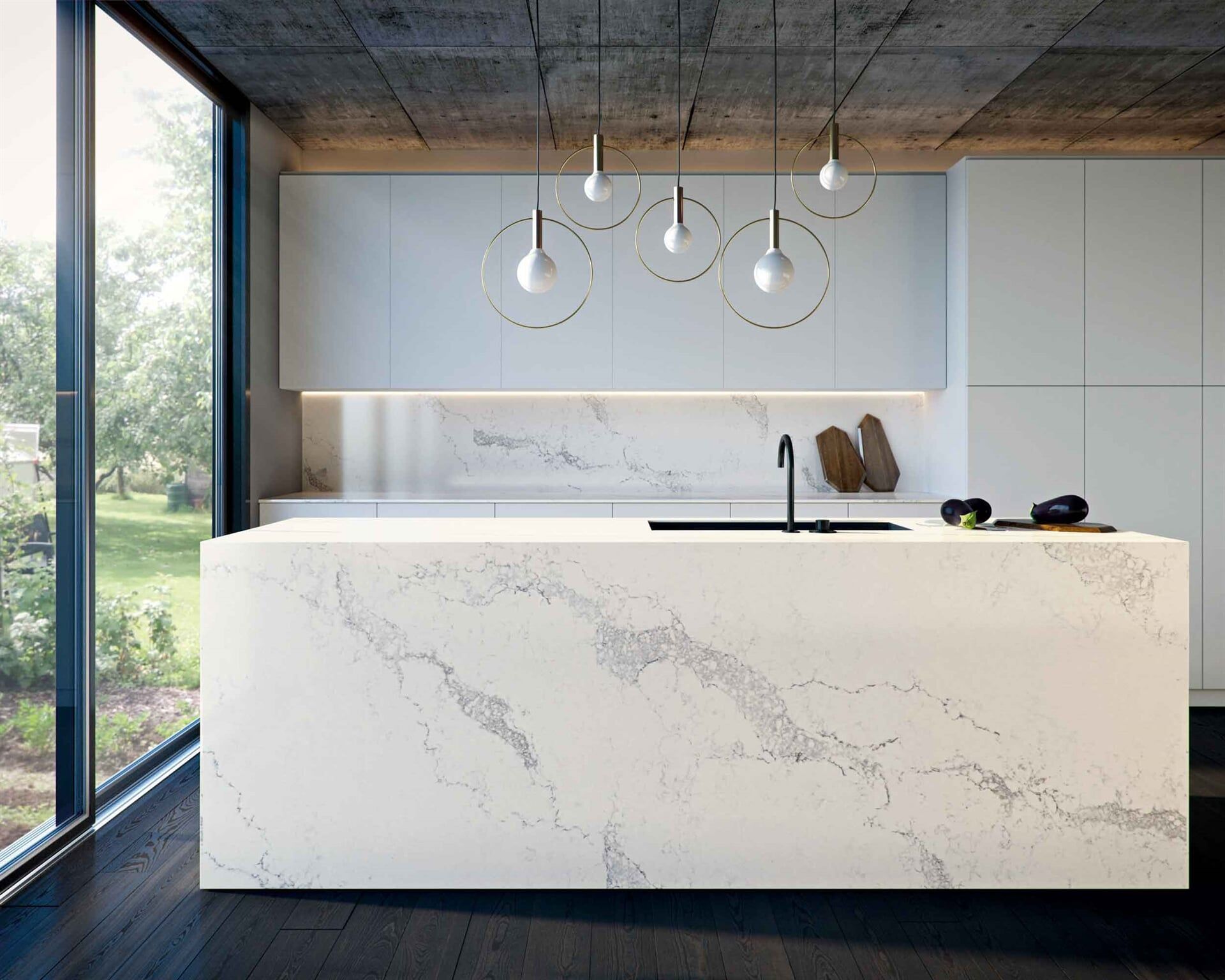 White Marble Kitchen — West Stone Benchtops in Orange, NSW