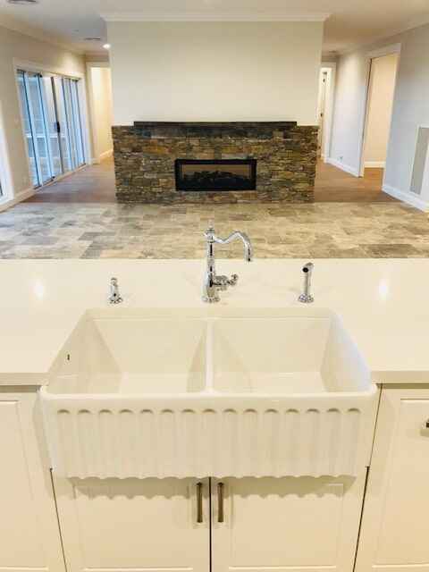 Butlers Sink in Stone Benchtop — West Stone Benchtops in Orange, NSW