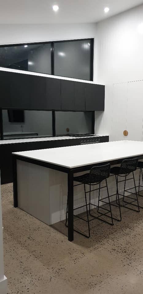 Stone Benchtops with Concrete Polished Floor — West Stone Benchtops in Orange, NSW
