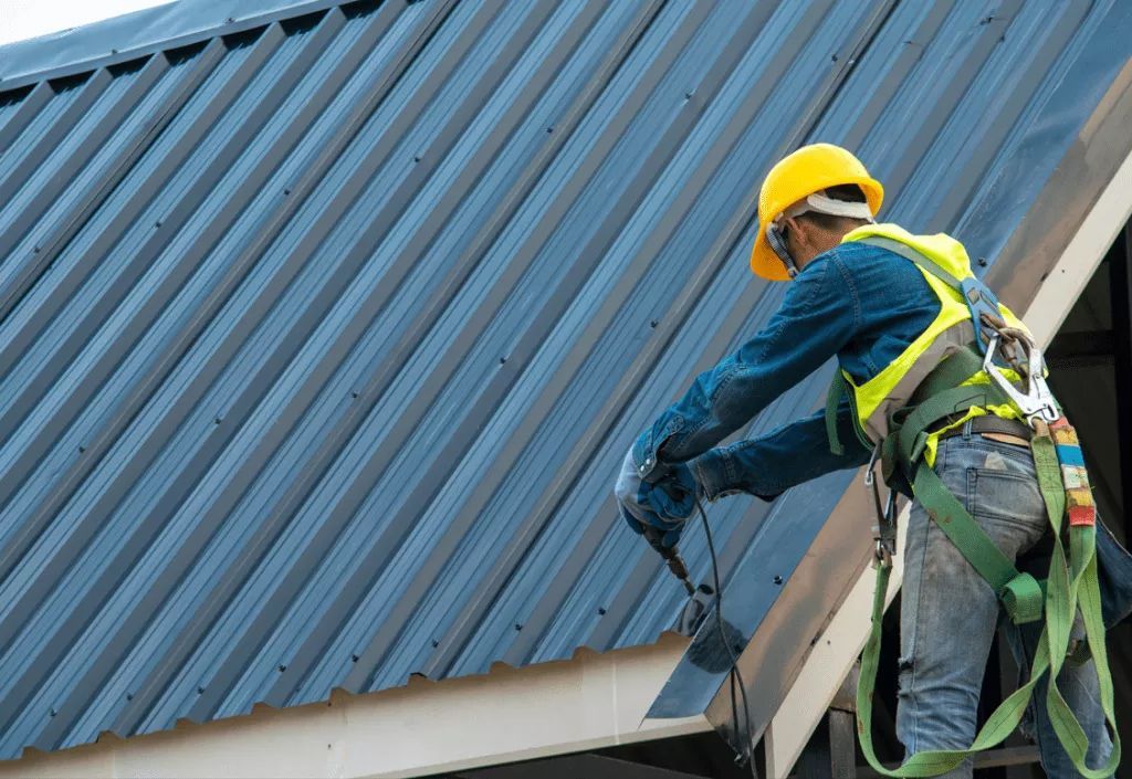 Worker Doing Roof Repair