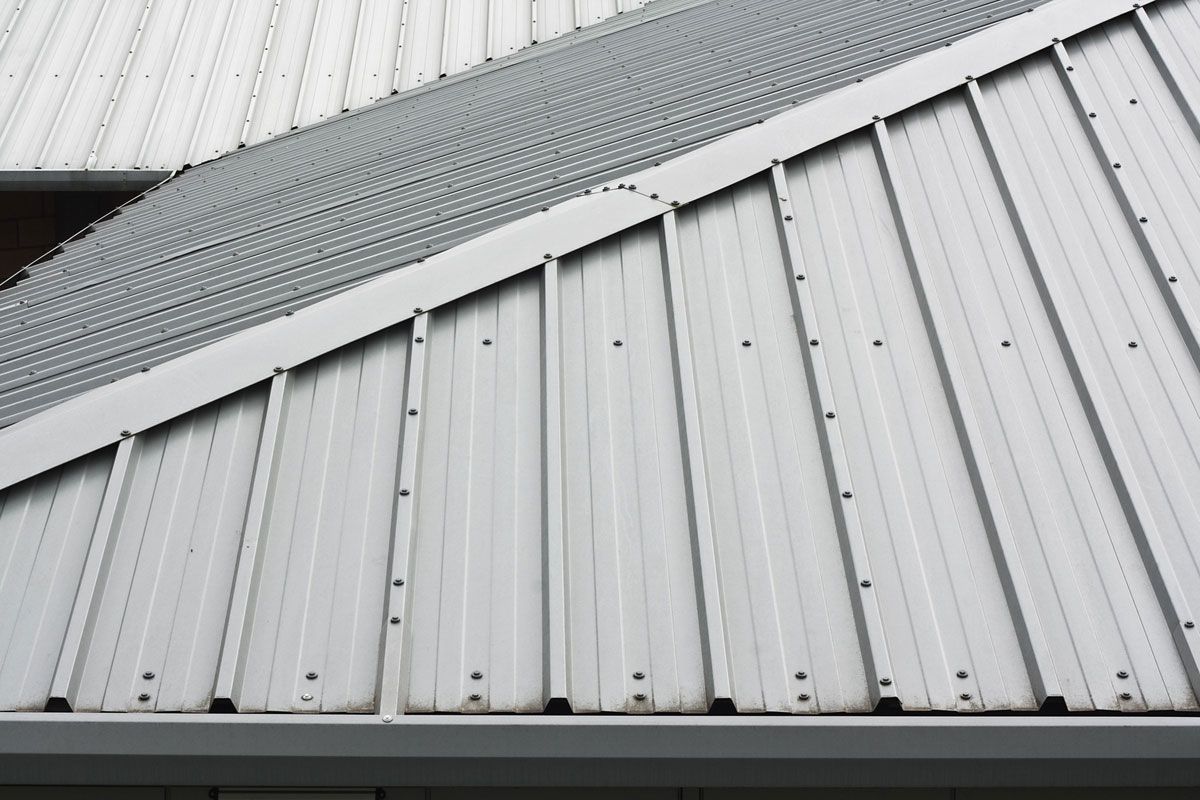 Commercial Building Gray Metal Roof